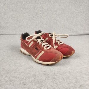 Diesel Proton Shoes Womens Size 6.5 Red Leather Upper Suede Lace Up Retro Style